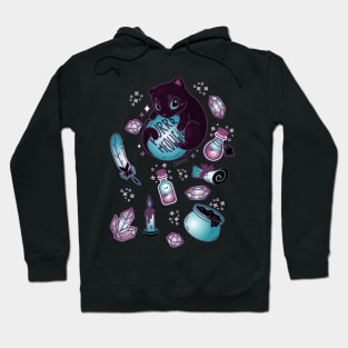 Purr meowgic black magic cat Hoodie